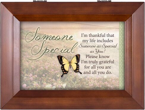 Cottage Garden Someone Special Butterfly Grateful Wood Finish Jewelry Music Box - Plays Tune You are My Sunshine in Saudi Arabia