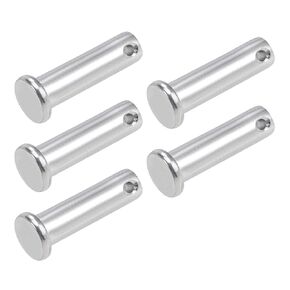 METALLIXITY Clevis Pins (10mmx30mm) 5Pcs, Single Hole Flat Head 304 Stainless Steel Fastener Pin - for Metal Devices, Furniture Installation, Industrial, DIY