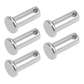 دبابيس METALLIXITY Clevis (10 مم × 30 مم) 5 قطع، دبوس تثبيت برأس مسطح بفتحة واحدة 304 من الفولاذ المقاوم للصدأ - للأجهزة المعدنية، وتركيب الأثاث، والصناعية، DIY
