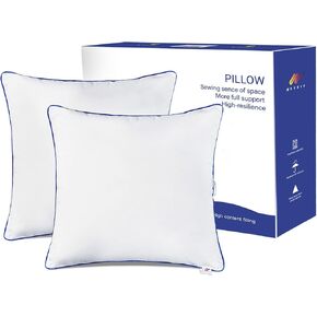 12 x 20 Pillow Insert Set of 2 Indoor Throw Pillow Insert, Rectangle Decorative Pillows Inserts, Throw Pillows for Couch,Throw Pillows for Bed,White Throw Pillows