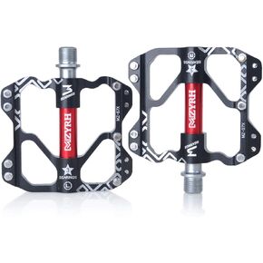 ThinkTop Mountain Bike Pedals Platform for MTB BMX, 9/16 Bicycle Road Bike Flat Pedals Aluminum, 3 Bearing Sealed Lubricate
