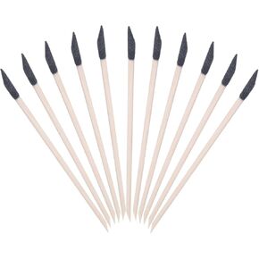 HARFINGTON 50pcs Sanding Sticks 150 Grit Match Sanding Sticks for Fine Detailing Sanding Tools Plastic Models Assorted Metal Wood Buffing, Black