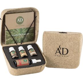 Amazonian Rainforest Essential Oil Kit | Breu Branco, Copaiba & Priprioca | 4 Pure Oils, 2 Ounces | Traditional Healing from The Amazon Rainforest | Sustainable Gift Set