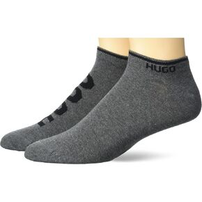 جوارب الكاحل القطنية الممشطة ذات الشعار للرجال من HUGO مكونة من قطعتين
