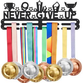 SUPERDANT Medal Hanger Display Holder Sports Medals Display Rack Wall Mount Iron Ribbon Hook Hanger Decor Awards Holder Storage Rack for Medal Display for Athletes and Kids