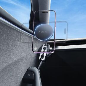 حامل هاتف Tesla Phone Mount هو أول حامل هاتف آمن للتثبيت على الباب في العالم متوافق مع Tesla Model Y & Model 3 (2017-2023)، حامل مغناطيسي للسيارة مناسب لهاتف iPhone 15/14/13/12