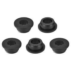 uxcell 5Pcs Rubber Grommets 1"(25mm) Drill Hole, 5/8"(16mm) ID Hole Top Hat Grommet Black Silicone Rubber Hole Plug Gasket for Wiring, Automotive
