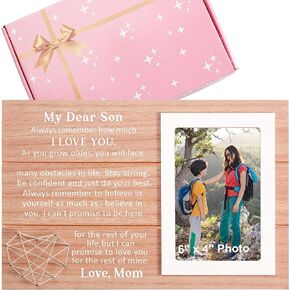 Frame Gift for Son from Mom- Graduation Farewell Birthday Christmas Gifts for Son- Son Picture Photo Frame Gift from Mother- My Dear Son,Always Remember How Much I Love You