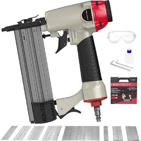 Pneumatic Staple Gun, 2 in 1 Nail Gun, 18 Gauge Brad Nailer with Depth Control, Adjustable Nailgun, Air Power Wood Nailers, Upholstery Crown Stapler for Woodworking, Carry Case, KT5040C