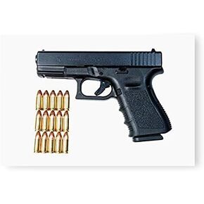 Glock Model 19 handgun with 9mm ammunition Poster Print by Terry MooreStocktrek Images (17 x 11)