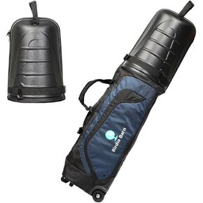 Golf Travel Bags for Airlines - 2-Sided Ample Storage, Durable, Water-Resistant Luggage with Reinforced Wheels and Hard Case Top for Safe Club Transport