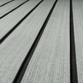 ICOOP 94.5"x24" Grey Black Sea Deck Boat Flooring EVA Foam Decking Sheet Peel and Stick Vinyl Marine Carpet Flooring for Boats Pontoon Hydroturf Aluminum Boat Floor Covering Self Adhesive Sea Deck Mat