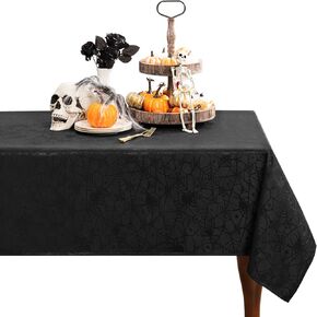 joybest Halloween Table Runner, 14 x 72 Inch Black Spider Web Table Runner for Halloween Table Decorations