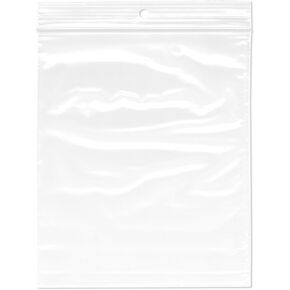 Plymor 5" x 6" (Pack of 100), 2 Mil with Hang-Hole Zipper Reclosable Plastic Bags