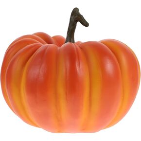 Sewroro Artificial Pumpkin Decorations Simulation Fake Pumpkins Orange Pumpkin for Fall Halloween Thanksgiving Decorations (Style 3)