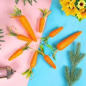 Easter Decoration Easter Carrot Hanging Ornaments for Spring Easter Home Party Decorations 8Pcs Artificial Carrots Pendant