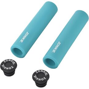 Bike Handlebar Grips, Single Lock on Bicycle Handle Bar, for BMX, Mountain, MTB, Beach Cruiser, Scooter, Folding Bike, Soft Non-Slip-Rubber Hand Grip Comfortable Ergonomic