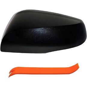 Left Driver Side Mirror Cover Cap Compatible with Toyota Highlander 2020-2023 Shiny Black