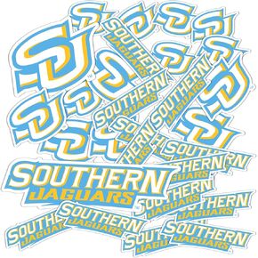 Desert Cactus Southern University Jaguars Stickers Vinyl Decals Laptop Water Bottle Car Scrapbook 11.5x9 Sheet T1 (Type 1-1)