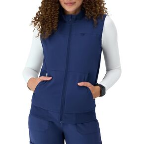 Hanes Women's Comfort Fit Scrubs Healthcare Vest, Moisture-Wicking Stretch Scrubs Vest for Women
