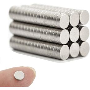 90Pcs 6 * 2 MM Rare Earth Magnets Refrigerator Magnets Multi-Use Tiny Sliver Magnets for Fridge Whiteboard Dry Erase Board in Home Kitchen Office and School