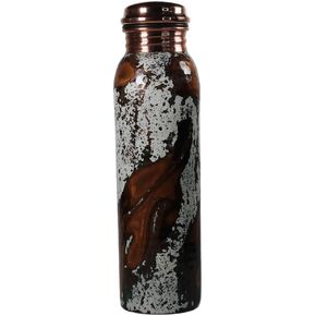 Handmade Pure Copper Water Bottle - 30 Oz - Hammered Ayurvedic Vessel by Santa Clara Artisans