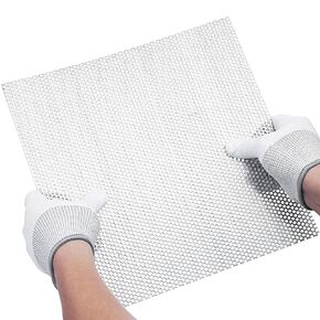 2PCS Perforated Metal Sheet 7.8x3.9inch，Expanded & Perforated Sheets with 0.2" Holes - Premium Perforated Sheet Metal for Versatile Applications