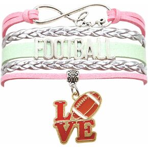 HCChanshi Football Bracelet Football Sports Fan Bracelets Jewelry For Football Lovers, Football Player Fans, Football Team, Football Themed Gifts Bulk