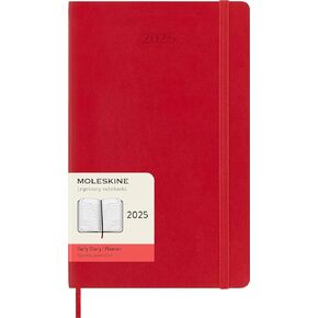 Moleskine Classic 12 Month 2025 Daily Planner, Soft Cover, Pocket (3.5" x 5.5"), Scarlet Red, 400 pages
