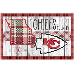 Rico Industries NFL Football “This is Country" 11" x 19" Home Décor Wood Sign