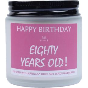 Happy Birthday Gifts for Women, 40th/50th/60th Vanilla Scented Candles Gifts for Mom& Dad, Funny Gifts from Daughter and Son for Birthday Christmas