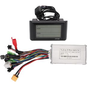 Motor Brushless Controller, 24v/36v/48v 250w/350w Lcd Display Panel Brushless Motor Controller Kit, Sw900 Display 17a 3 Mode Sine Wave Electric Bike Brushless Controller Kit for Electric Scooter Bike
