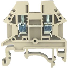 Dinkle Beige DK2.5N DIN Rail Terminal Block Screw Type UL 600V 20A 12-22AWG (10)