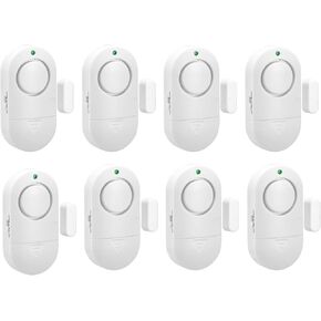 Door and Window Alarm, 120DB Home Security Pool Alarm Child Safety Burglar Alarm (8 Pack) for Window, Refrigerator Door, Garage Door, Room Door, Pool, Office, Store and More Alarms
