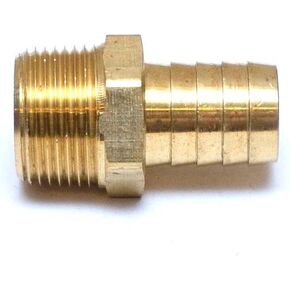 3/4" Hose ID/Hose Barb to 3/4" Male NPT MIP MPT Straight Brass Fitting Fuel/Air/Water/Boat/Gas/Oil WOG