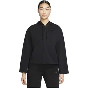 سترة بغطاء رأس بسحاب كامل للنساء من Nike Sportswear (as1، ألفا، l، عادي، عادي، كبير، أسود) in Kuwait