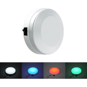 Marine Boat Dome Lights, 5.5 Inch RGBW LED Boat Cabin Lights with Toggle Switch, 12V LED Boat Interior Lights with Surface Mount for Home Truck RV Trailer Boat Aircraft