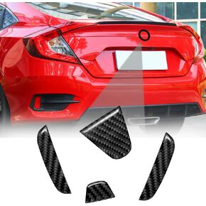 Compatible with Tailgate Emblem Badge Decal Accessory Carbon Fiber Rear Truck Logo Cap Sticker for Honda Civic 2016 2017 2018 2019 2020 2021 Black