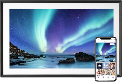 إطار صورة رقمي مقاس 15.6 بوصة مع شاشة لمس IPS مقاس 1920 × 1080، وإطار صور رقمي ذكي مزود بسعة تخزين 32 جيجابايت، وإعداد سهل لمشاركة الصور/مقاطع الفيديو عبر تطبيق مجاني in Saudi Arabia