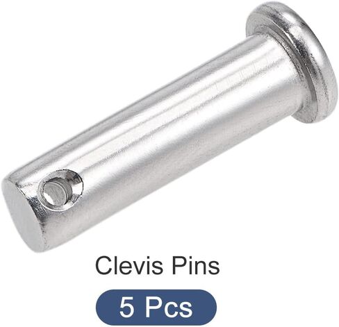 METALLIXITY Clevis Pins (10mmx30mm) 5Pcs, Single Hole Flat Head 304 Stainless Steel Fastener Pin - for Metal Devices, Furniture Installation, Industrial, DIY in Saudi Arabia