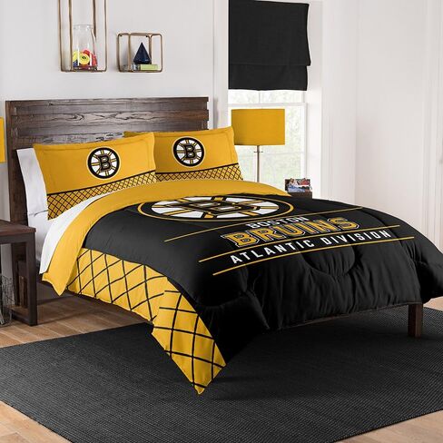 طقم لحاف وأغطية شمس مطبوع من Northwest Company Boston Bruins Draft King، متعدد الألوان (1NHL858000001RET) in Saudi Arabia