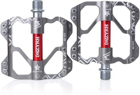 ThinkTop Mountain Bike Pedals Platform for MTB BMX, 9/16 Bicycle Road Bike Flat Pedals Aluminum, 3 Bearing Sealed Lubricate in Saudi Arabia
