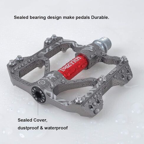 ThinkTop Mountain Bike Pedals Platform for MTB BMX, 9/16 Bicycle Road Bike Flat Pedals Aluminum, 3 Bearing Sealed Lubricate in Saudi Arabia
