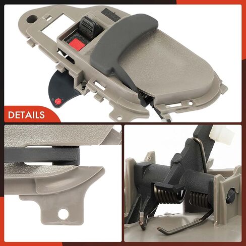 A-Premium Front or Rear Driver Side Interior Door Handle Compatible with Chevrolet Tahoe 1995-2000, C/K 1500 2500 3500 Suburban Pickup & GMC Yukon & Cadillac Escalade, Beige, Replace# 15708043 in Saudi Arabia
