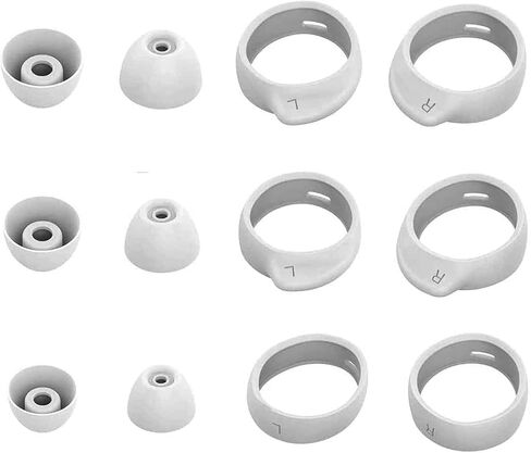 ALXCD طقم أطراف الأذن البديلة لسماعات Galaxy Buds+ Plus، S/M/L 3 أزواج من خطافات الأذن، S/M/L 3 أزواج من أطراف الأذن السيليكون، متوافقة مع Galaxy Buds+ Plus SM-R175، أسود جديد 6+6 in Saudi Arabia