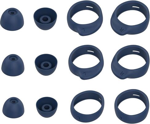 ALXCD طقم أطراف الأذن البديلة لسماعات Galaxy Buds+ Plus، S/M/L 3 أزواج من خطافات الأذن، S/M/L 3 أزواج من أطراف الأذن السيليكون، متوافقة مع Galaxy Buds+ Plus SM-R175، أسود جديد 6+6 in Saudi Arabia