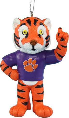 FOCO NCAA Clemson Tigers 5" Resin Mascot Hanging Tree Holiday Ornamet5" Resin Mascot Hanging Tree Holiday Ornamet, Team Color, One Size in Saudi Arabia