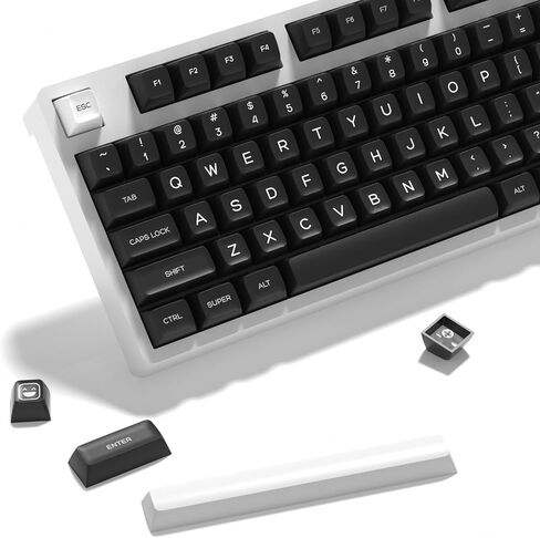 SA Profile Monsters PBT Double Shot Keycap Set,160 Keys Black and Blue Custom Key Caps Keycaps 60 Percent Retro Keycaps for 61/64/68/84/87/100/104/108 Mechanical Keyboard in Saudi Arabia