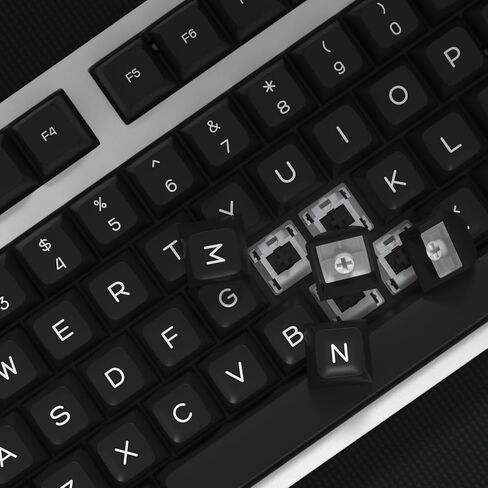 SA Profile Monsters PBT Double Shot Keycap Set,160 Keys Black and Blue Custom Key Caps Keycaps 60 Percent Retro Keycaps for 61/64/68/84/87/100/104/108 Mechanical Keyboard in Saudi Arabia