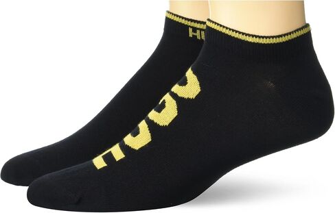 HUGO Men's 2-Pack Logo Combed Cotton Ankle Socks in Saudi Arabia